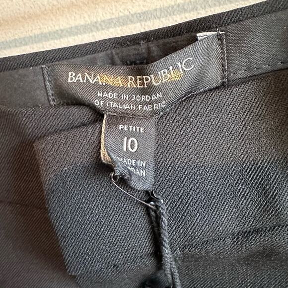 Banana Republic Petite Siena Straight Wool Pant Black 10 445616 - Picture 4 of 10